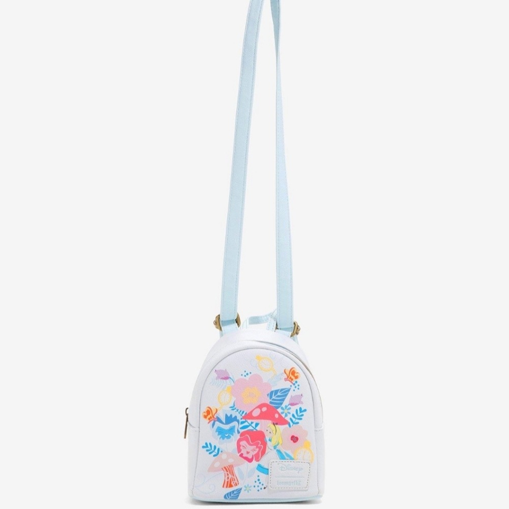 Loungefly Disney Alice in Wonderland Convertible Mini Bag - Picture 2 of 4